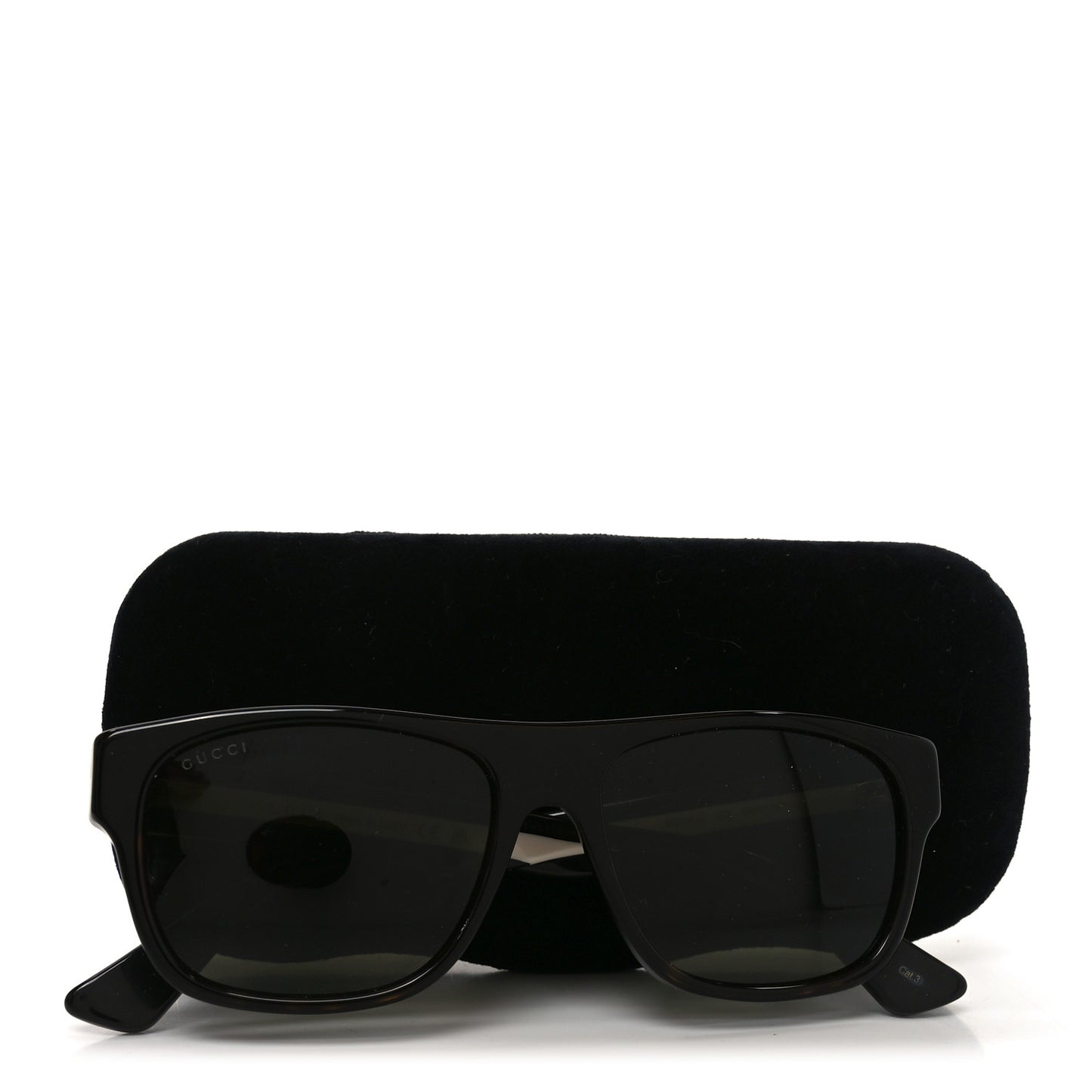 Acetate Square Frame Web Sunglasses GG0341S Tortoise