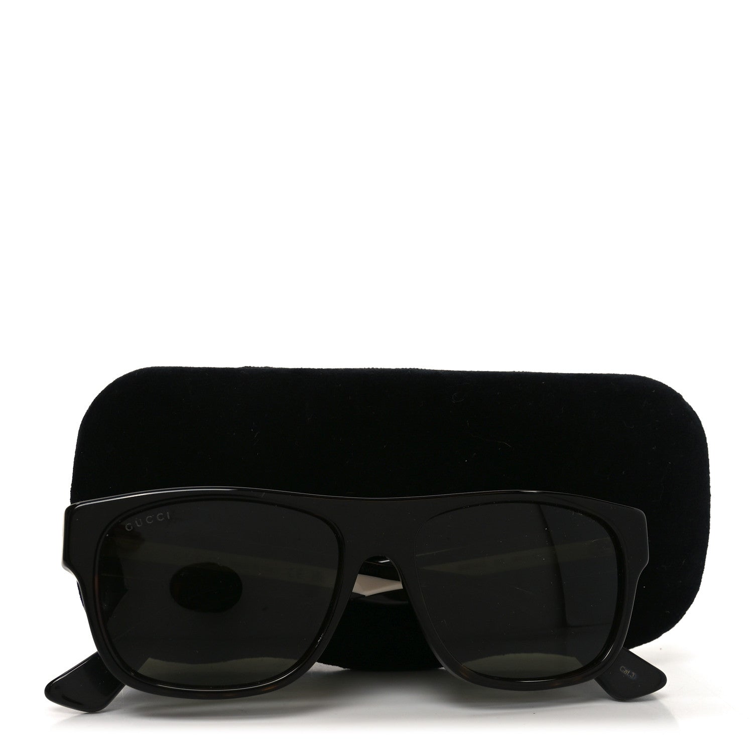 Gucci Acetate Square Frame Web Sunglasses GG0341S Tortoise 7 of 7