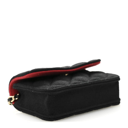 Chanel Jersey Quilted Micro Mini Flap Black 6 of 21