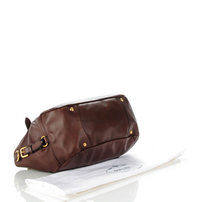 Prada Soft Calf Shoulder Bag Bruciato 4 of 8
