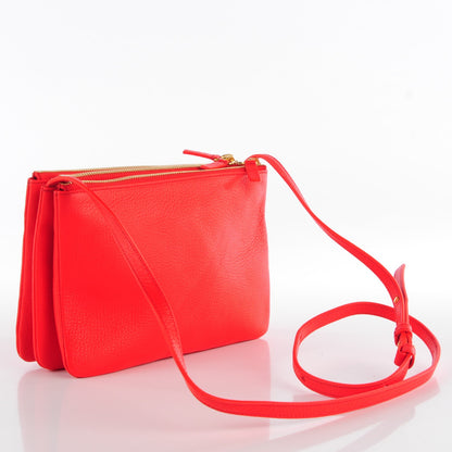 Celine Goatskin Small Trio Crossbody Bag Alizarin 3 of 10