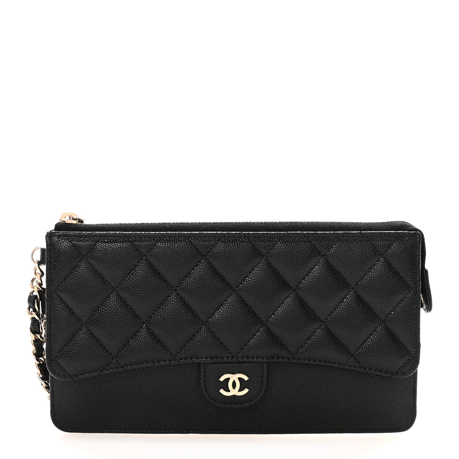 Chanel Caviar Quilted Classic Pouch With Handle Black 1 of 7
