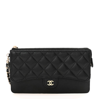 Chanel Caviar Quilted Classic Pouch With Handle Black 1 of 7