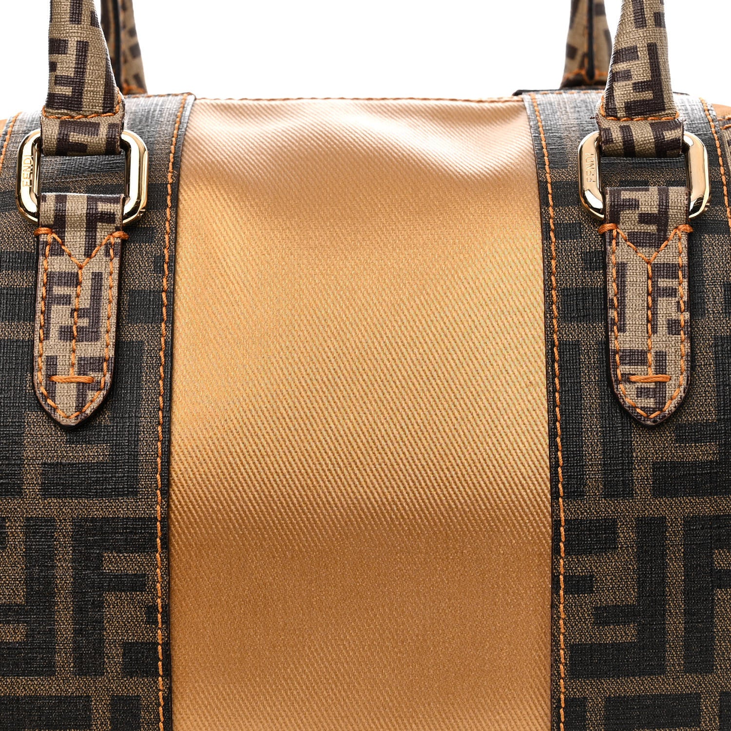 Fendi Zucca Zucchino Mixed Media B Mix Tote Tobacco Gold 8 of 15