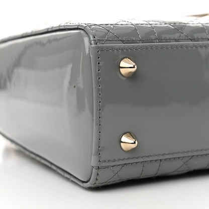 Christian Dior Patent Cannage Small Lady Dior Grey 9 of 14