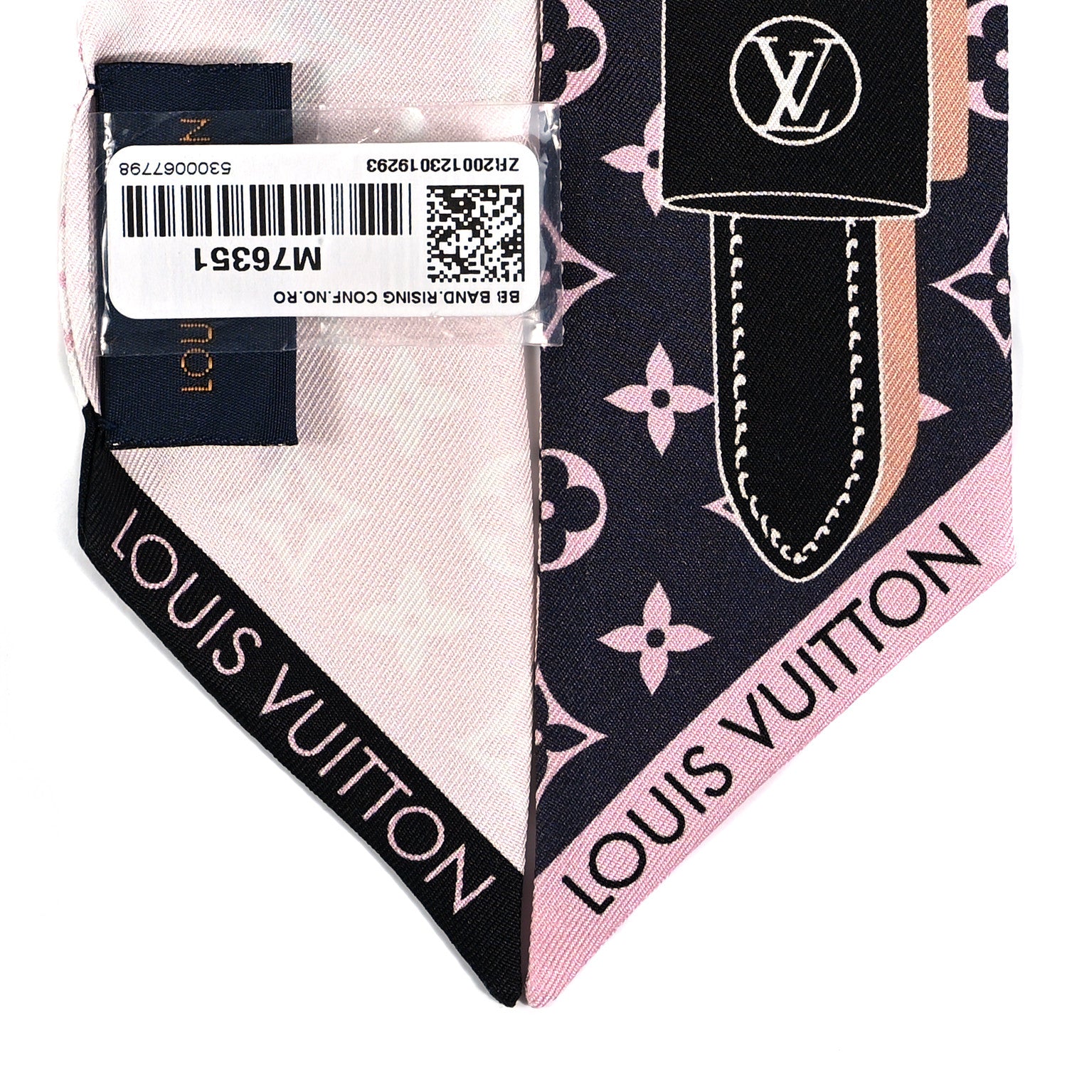Louis Vuitton Silk Monogram Rising Confidential BB Bandeau Black Rose 3 of 4