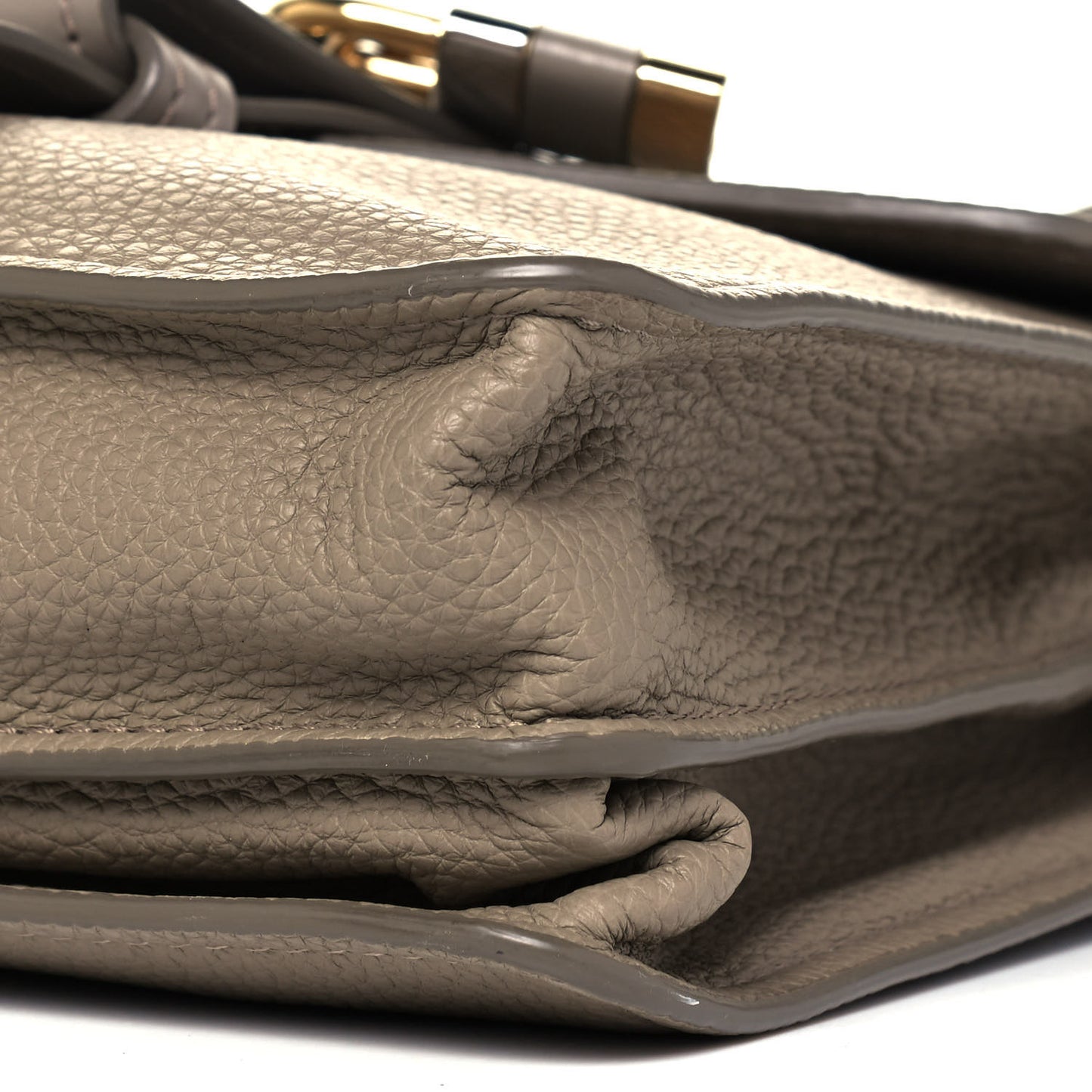 Shiny Grained Calfskin Small Aby Day Shoulder Bag Motty Grey