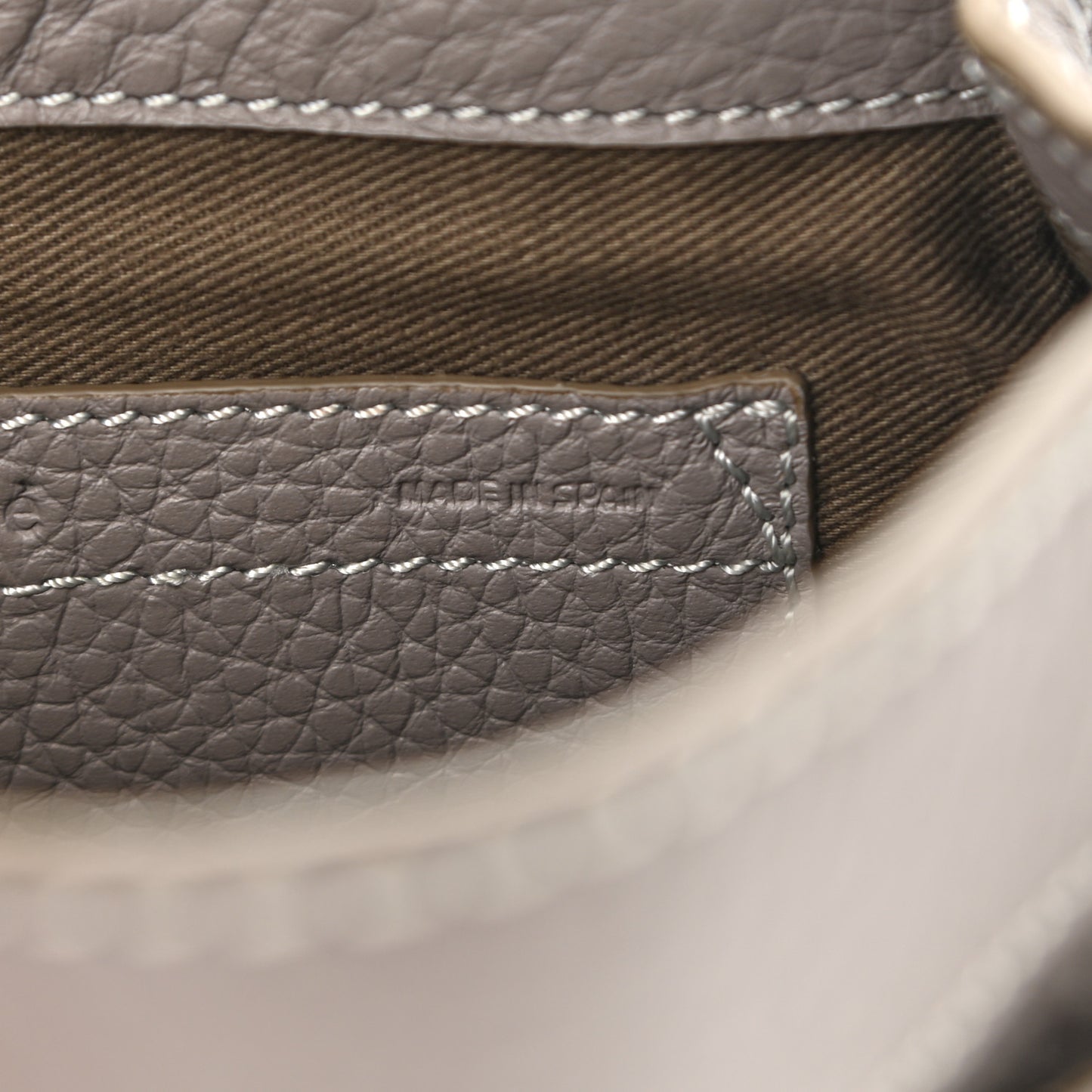 Calfskin Mini Marcie Round Crossbody Bag Cashmere Grey
