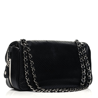Chanel Lambskin Perforated Medium Baseball Spirit Flap Black 3 of 9