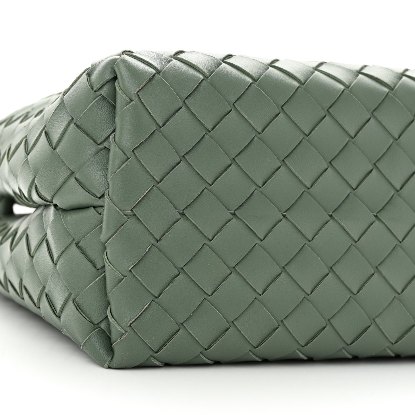 Nappa Intrecciato Medium Andiamo Shoulder Bag Aloe