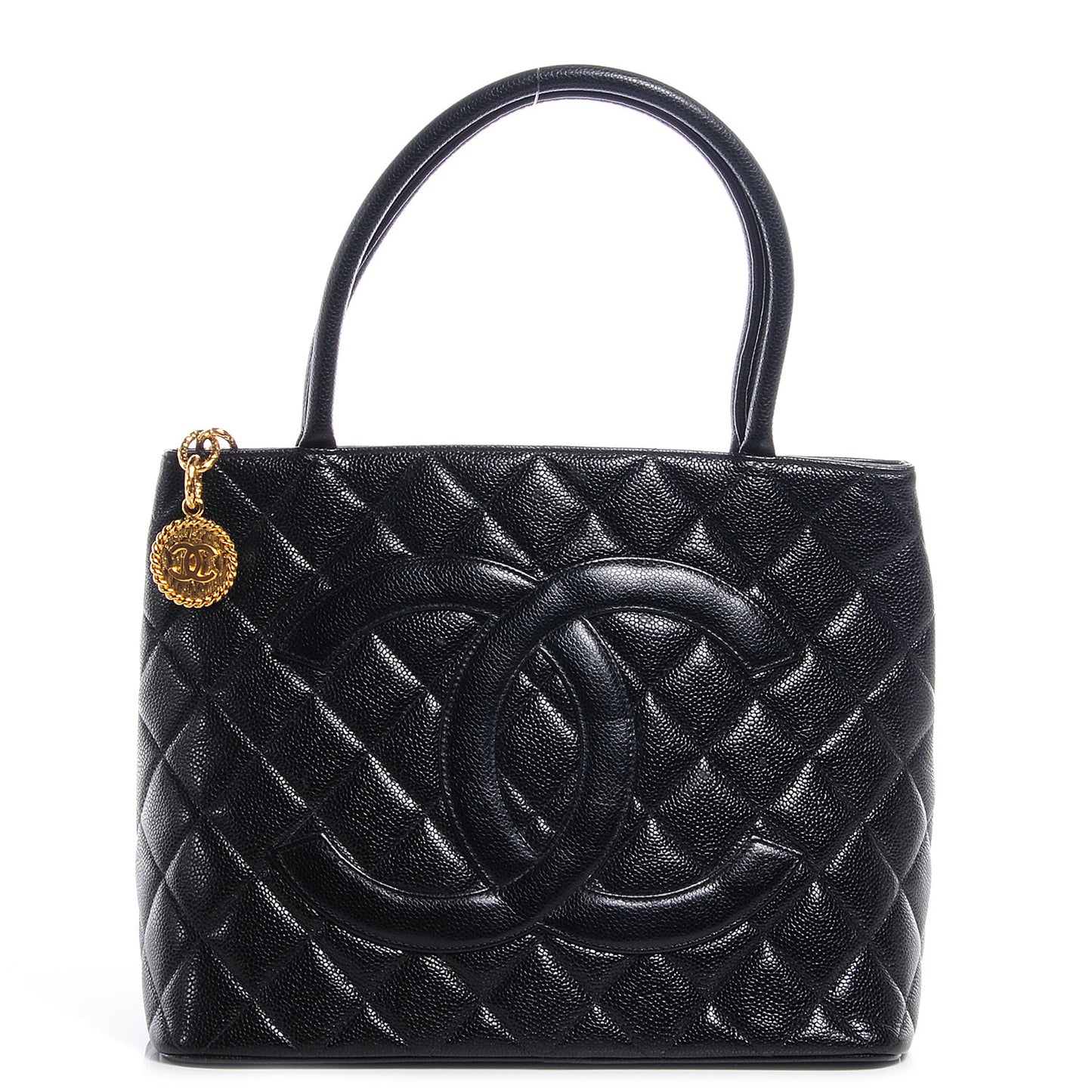 Caviar Medallion Tote Black