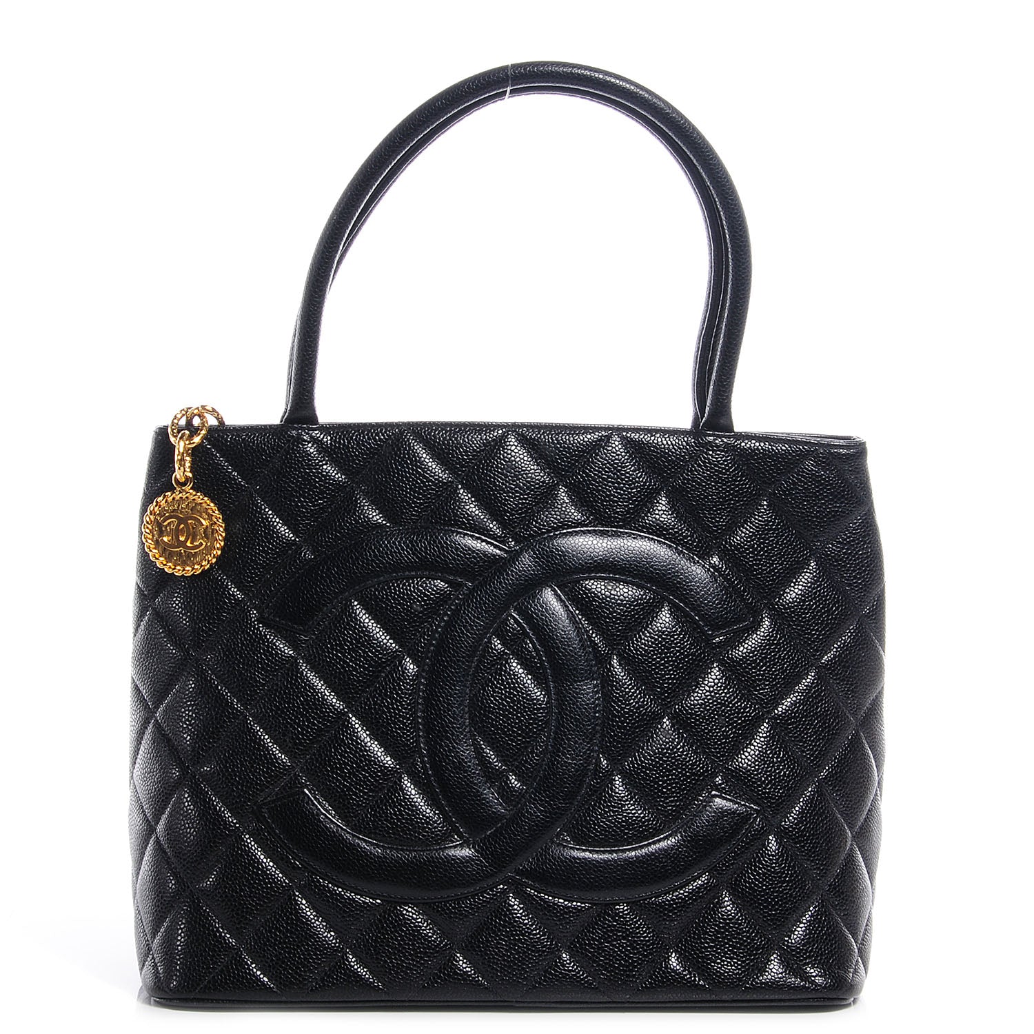 Chanel Caviar Medallion Tote Black 1 of 7