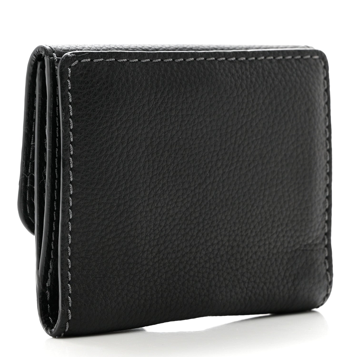Chloe Grained Calfskin Marcie Square Wallet Black 3 of 7