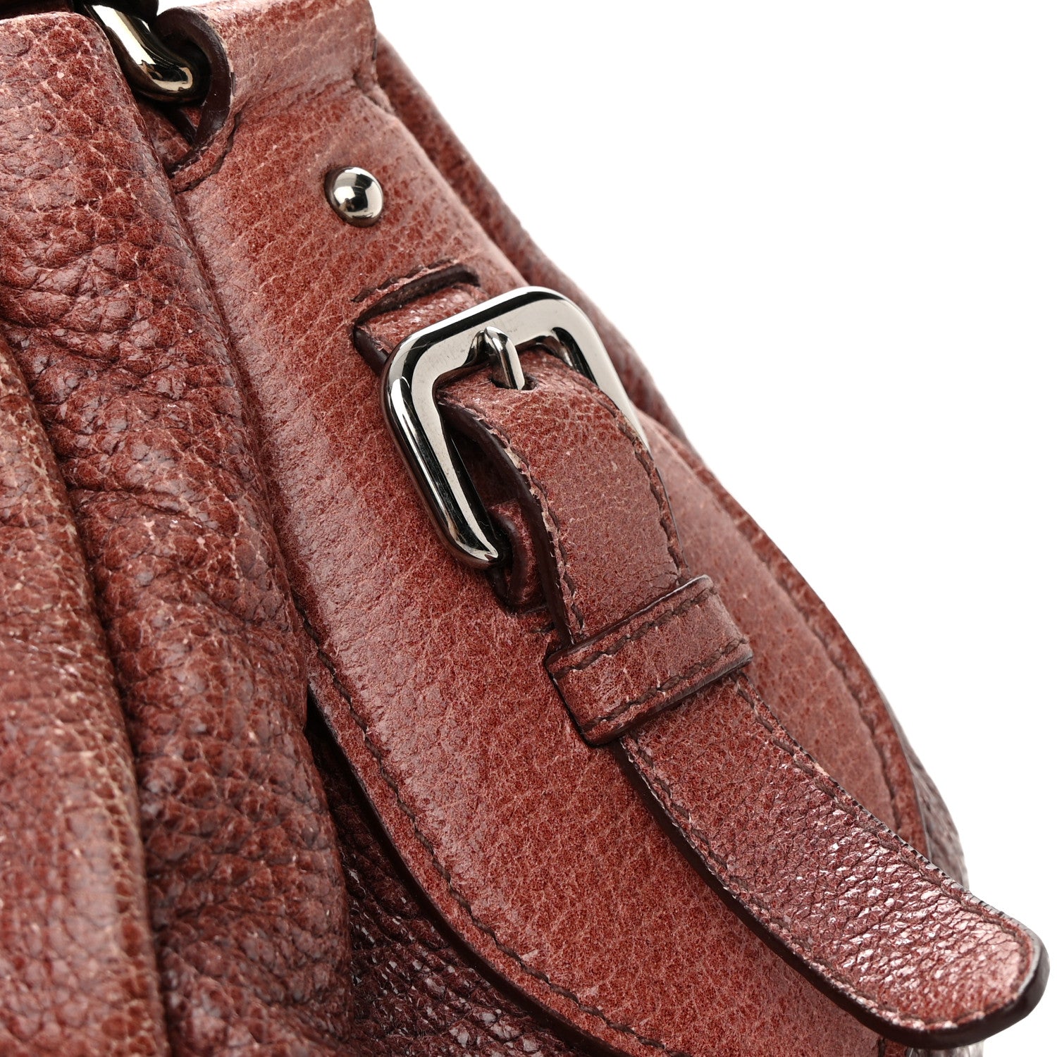 Prada Cervo Lux Large Chain Hobo Lampone Sfumato 15 of 16