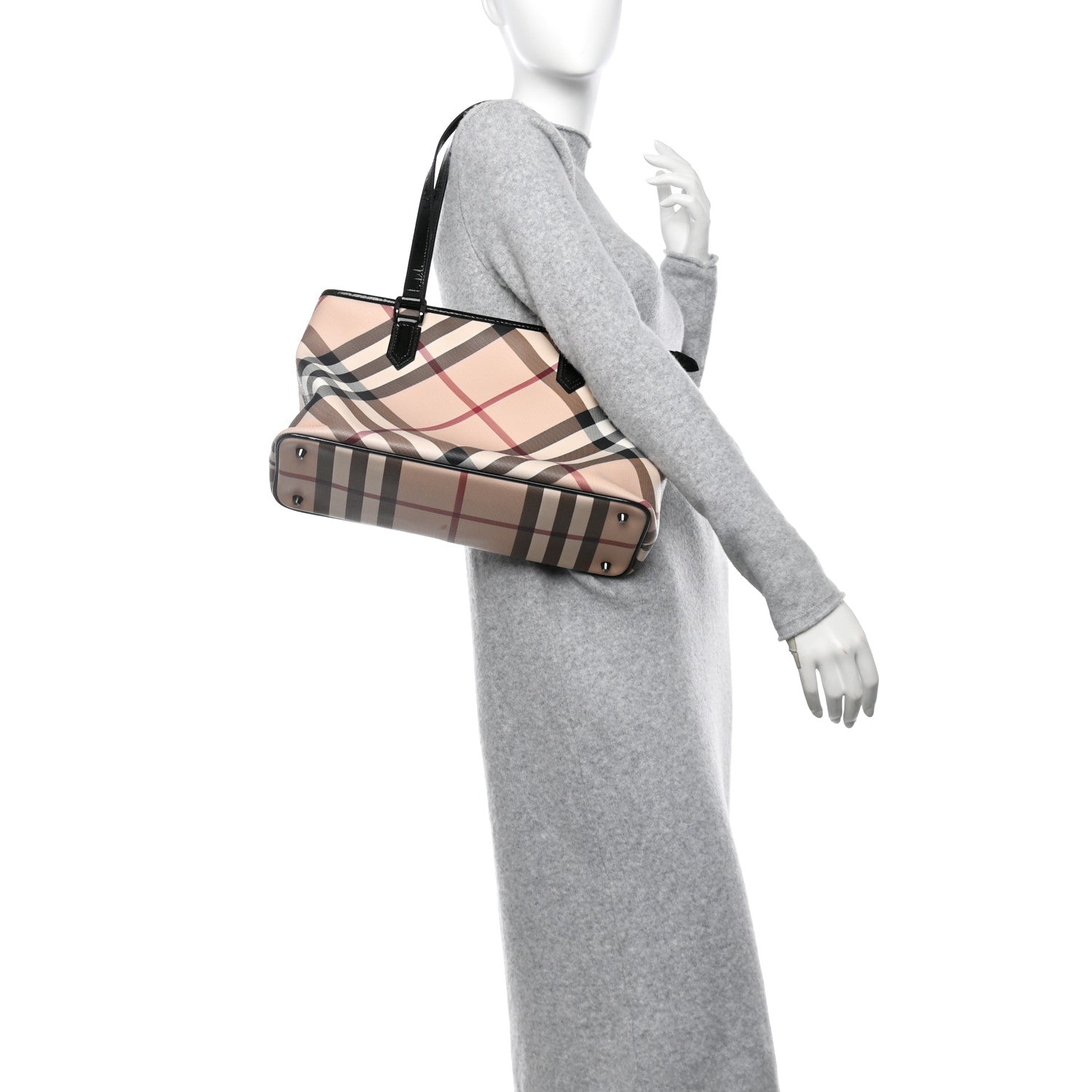 Burberry Supernova Check Small Nickie Tote Black 2 of 11