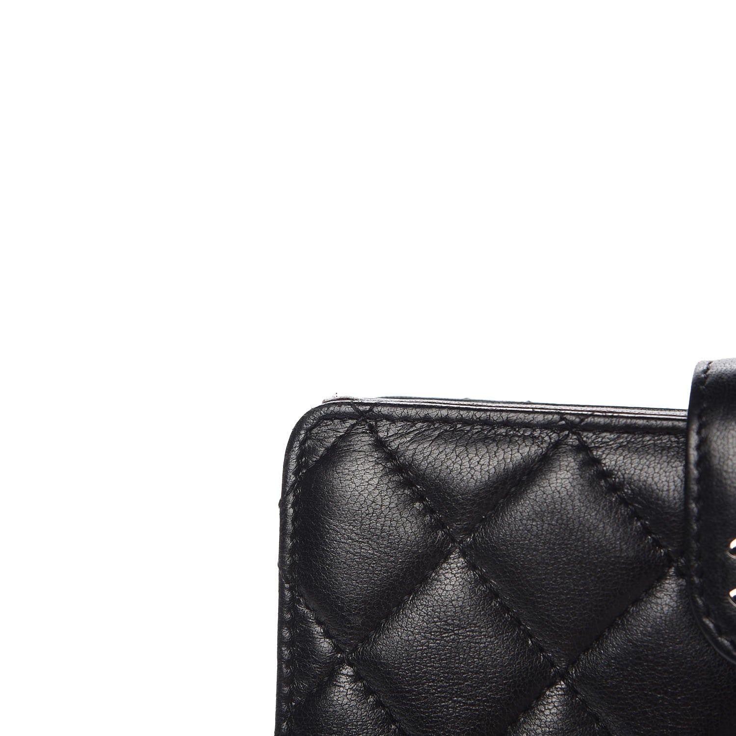 Chanel Lambskin Quilted Zipped Pocket Wallet Black 9 of 10