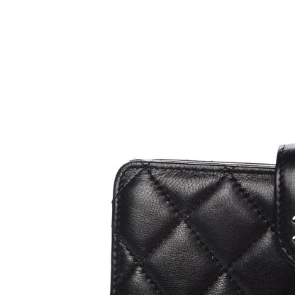 Chanel Lambskin Quilted Zipped Pocket Wallet Black 9 of 10