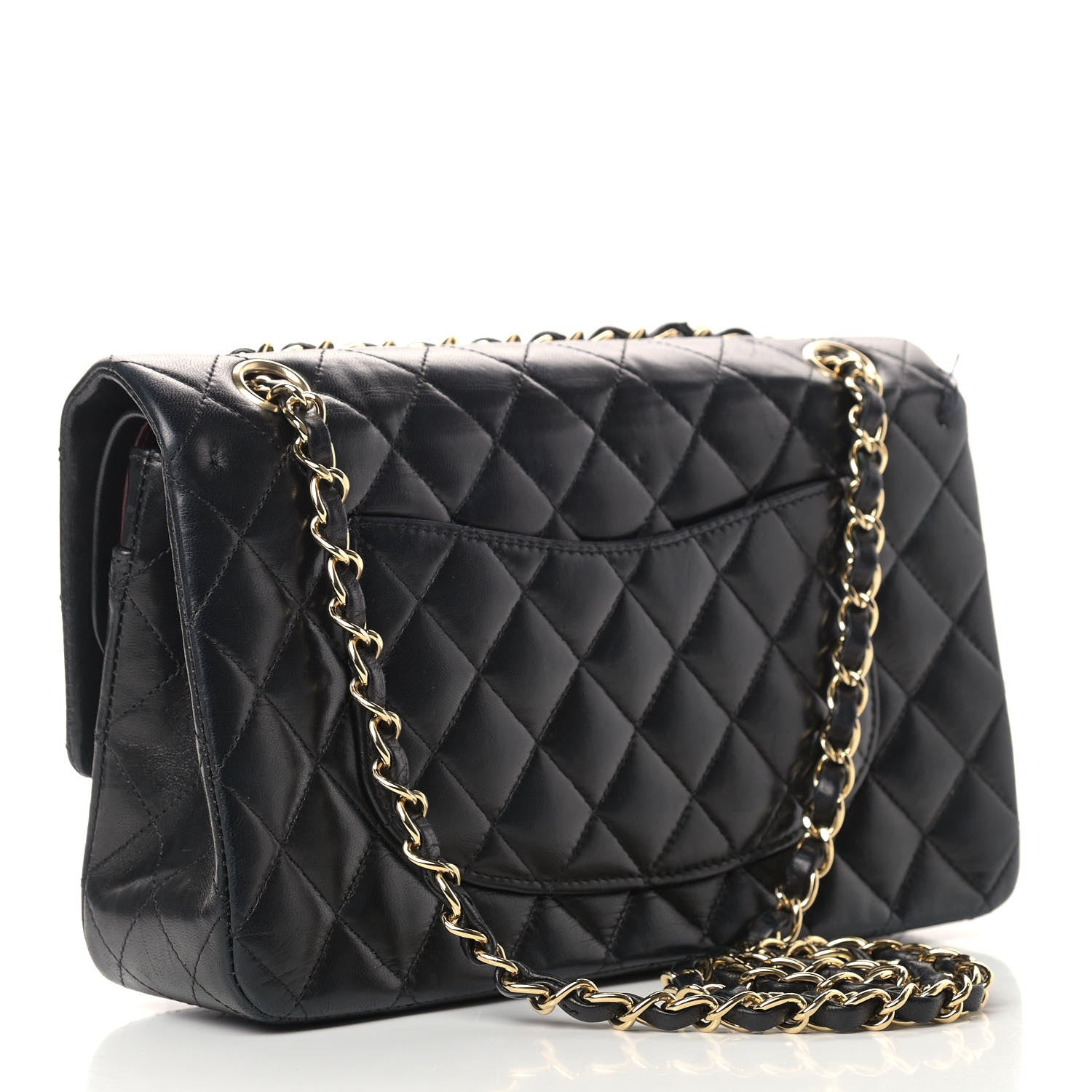 Chanel Lambskin Quilted Medium Double Flap Black 2 of 14