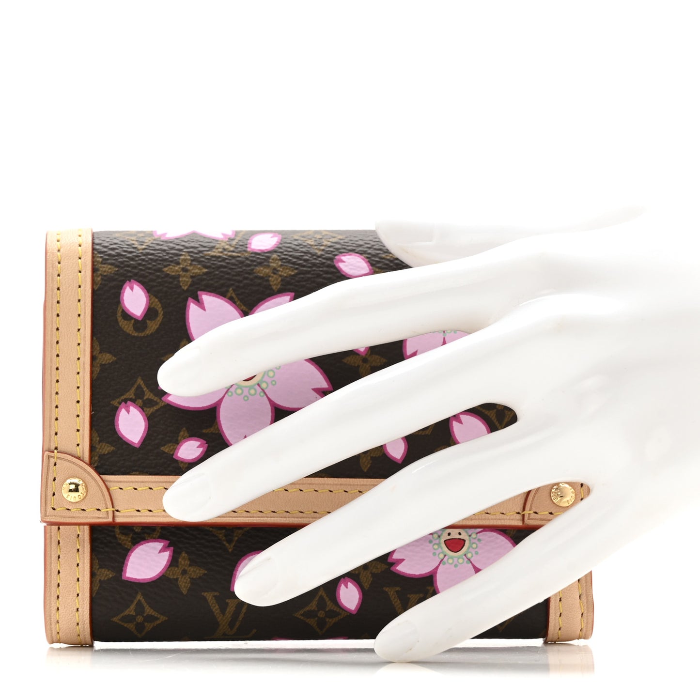 LV X TM Monogram Cherry Blossom Victorine Wallet Sakura Brown