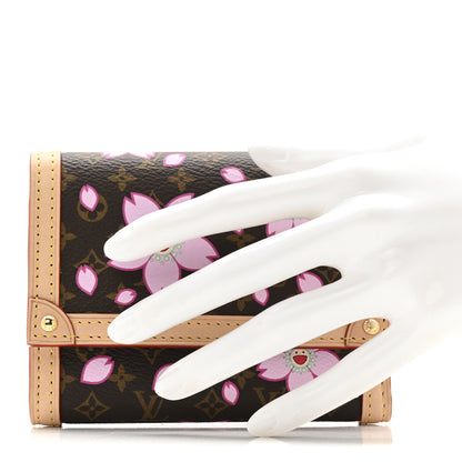 Louis Vuitton LV X TM Monogram Cherry Blossom Victorine Wallet Sakura Brown 2 of 7
