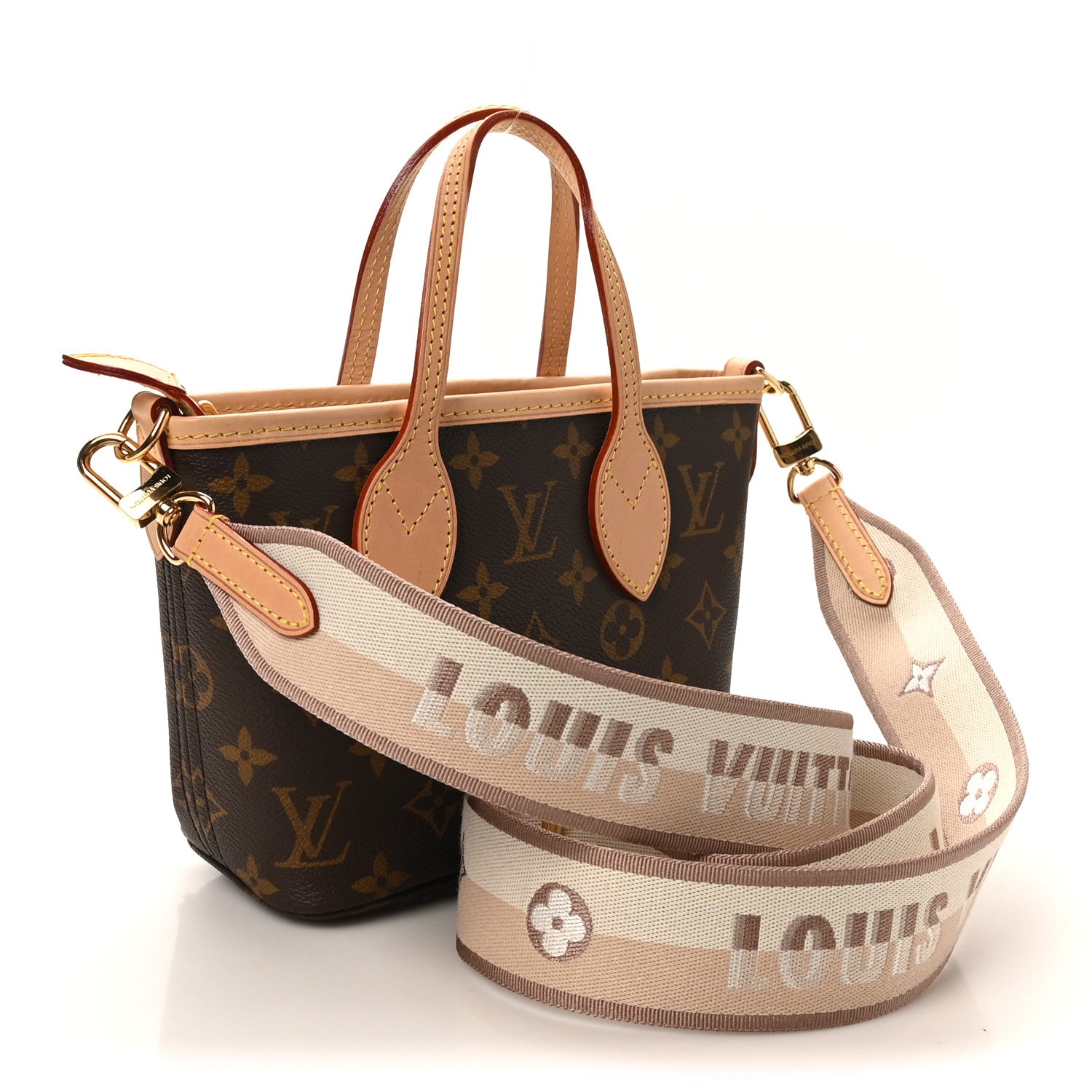 Louis Vuitton Monogram Neverfull BB Beige 3 of 10