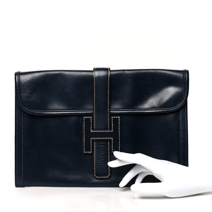 Hermes Box Jige PM Clutch Indigo 2 of 9
