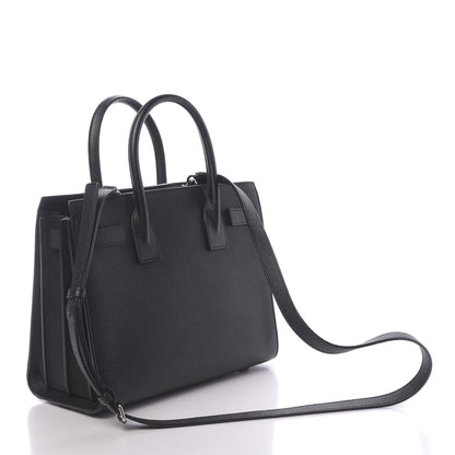 Saint Laurent Grained Calfskin Baby Sac De Jour Black 3 of 9