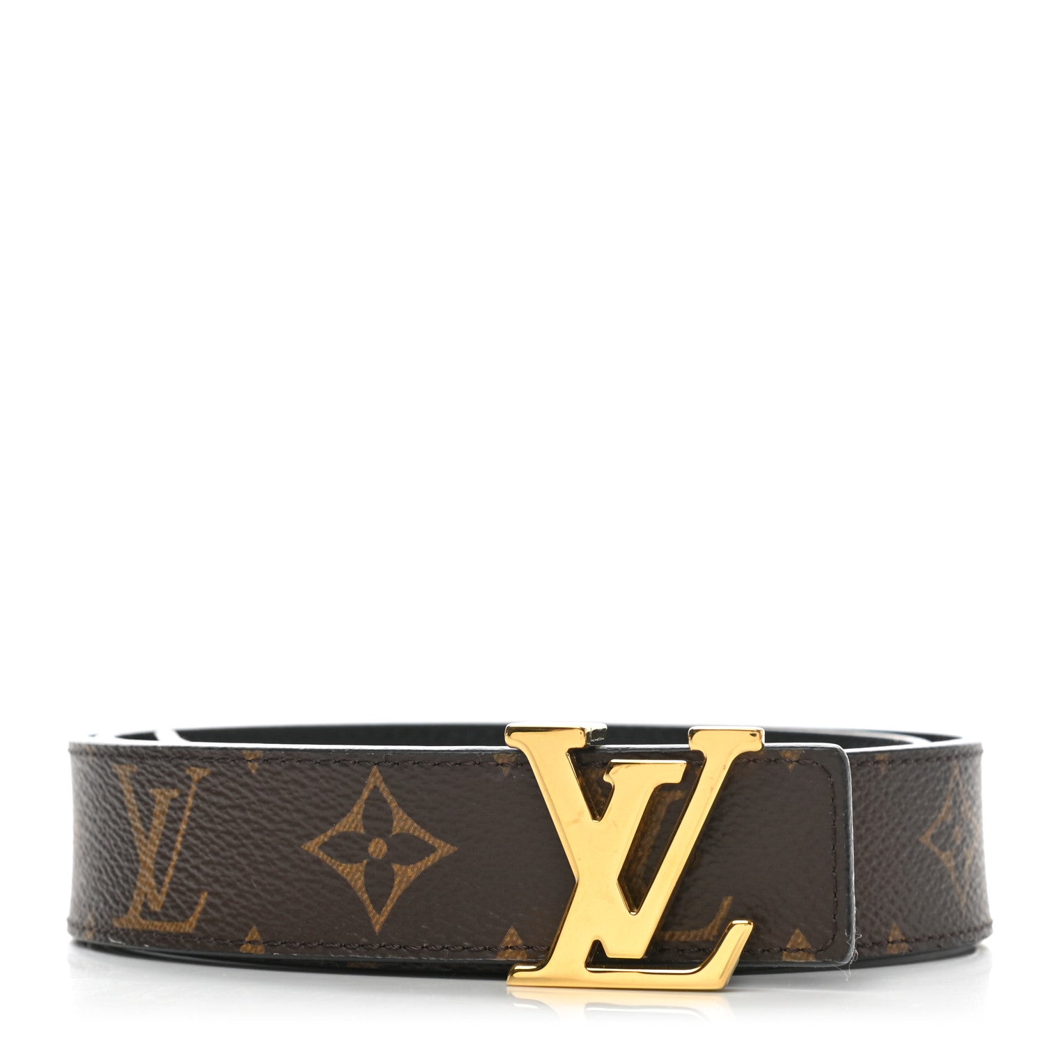Louis Vuitton Calfskin Monogram 40mm LV Initiales Reversible Belt 80 32 Black 1 of 6