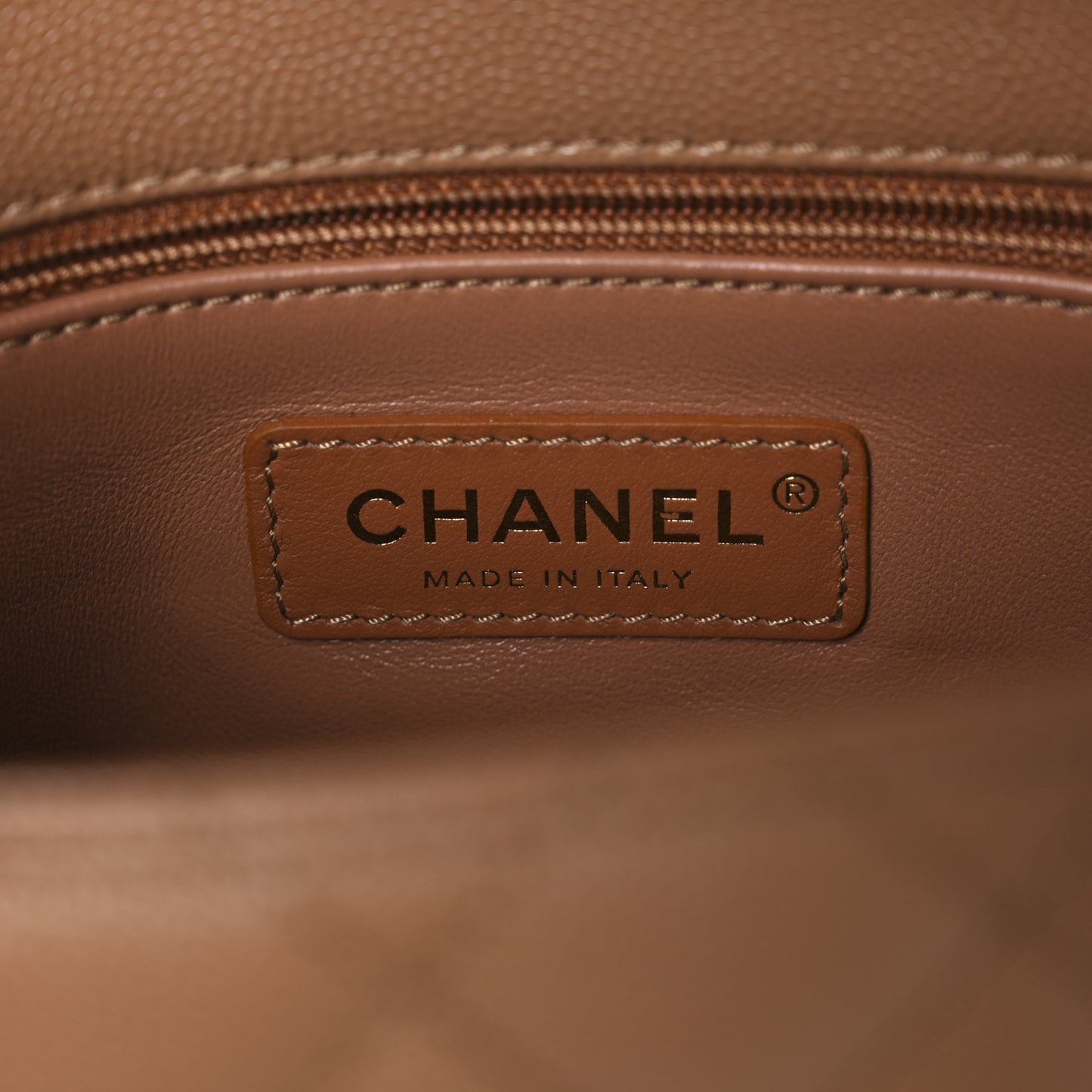 Caviar Quilted Mini Coco Handle Flap Beige