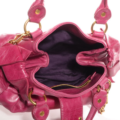 Miu Miu Vitello Lux Mini Bow Bag Rosa 6 of 10