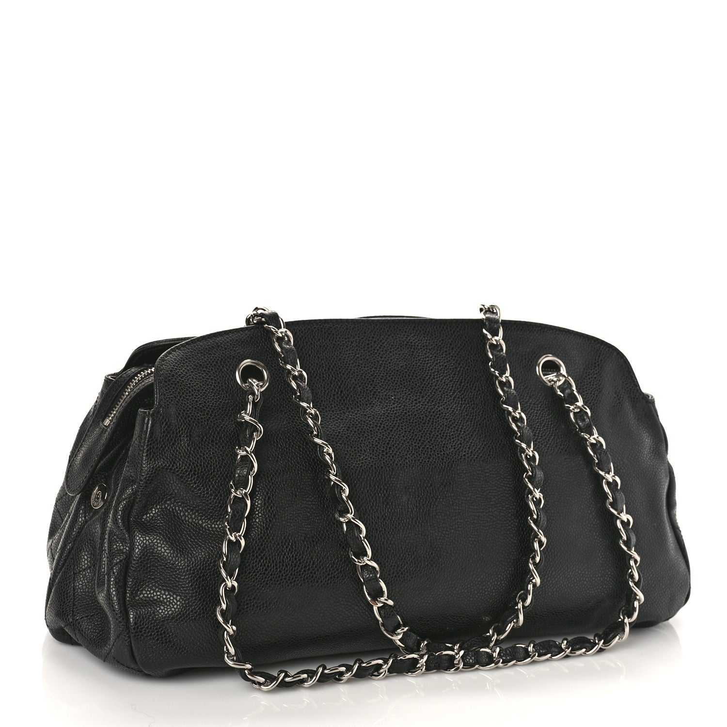 Chanel Caviar CC Timeless Shoulder Bag Black 3 of 10