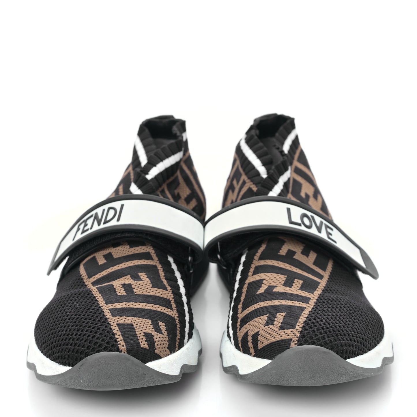 Stretch Yarn FF Stiff Band Rockoko Sneakers 36 Black White Tobacco