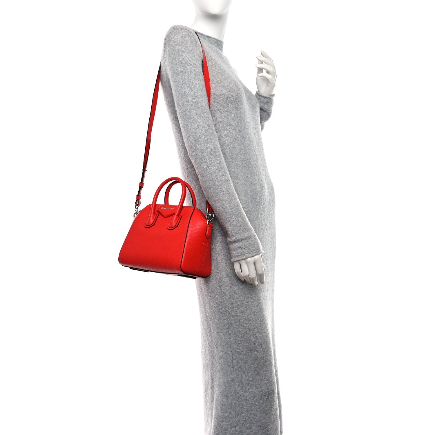 Givenchy Sugar Goatskin Mini Antigona Pop Red 3 of 8