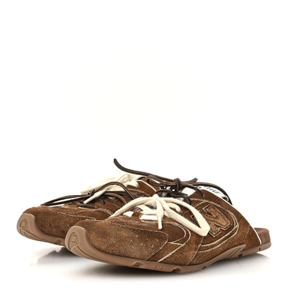 Miu Miu X NEW BALANCE Faded Suede Calfskin 530 SL Slip-On Mules 36.5 Ecru 4 of 10