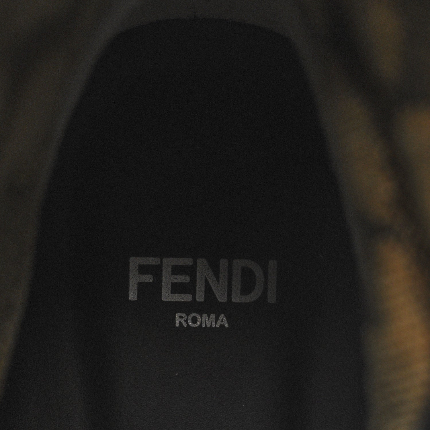 Fendi Calfskin Stretch Fabric FF Leopard Rockoko Biker Boots 38 Black 7 of 7