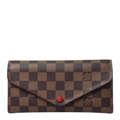 Louis Vuitton Damier Ebene Josephine Wallet Red 3 of 14