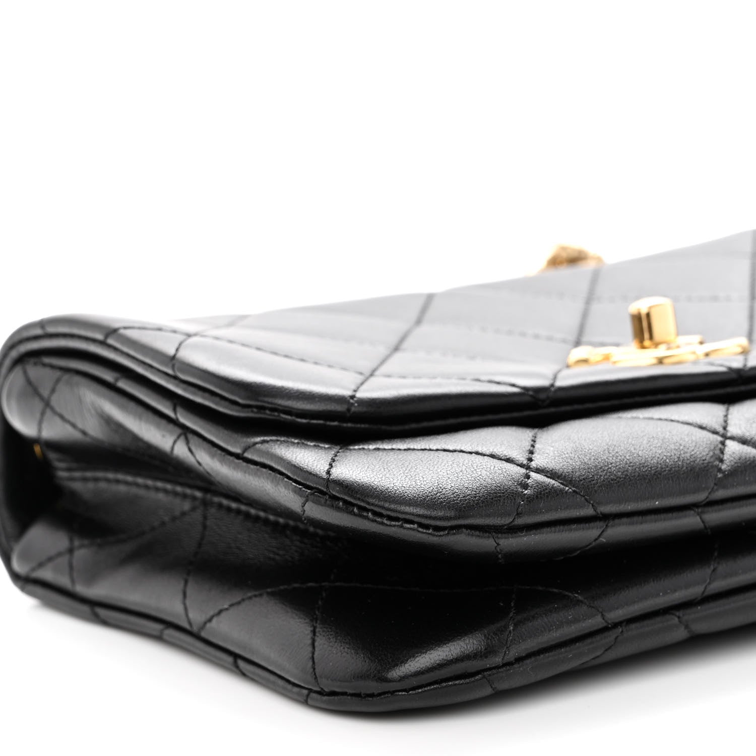 Chanel Lambskin Quilted Small Color Match Flap Black Multicolor 9 of 10