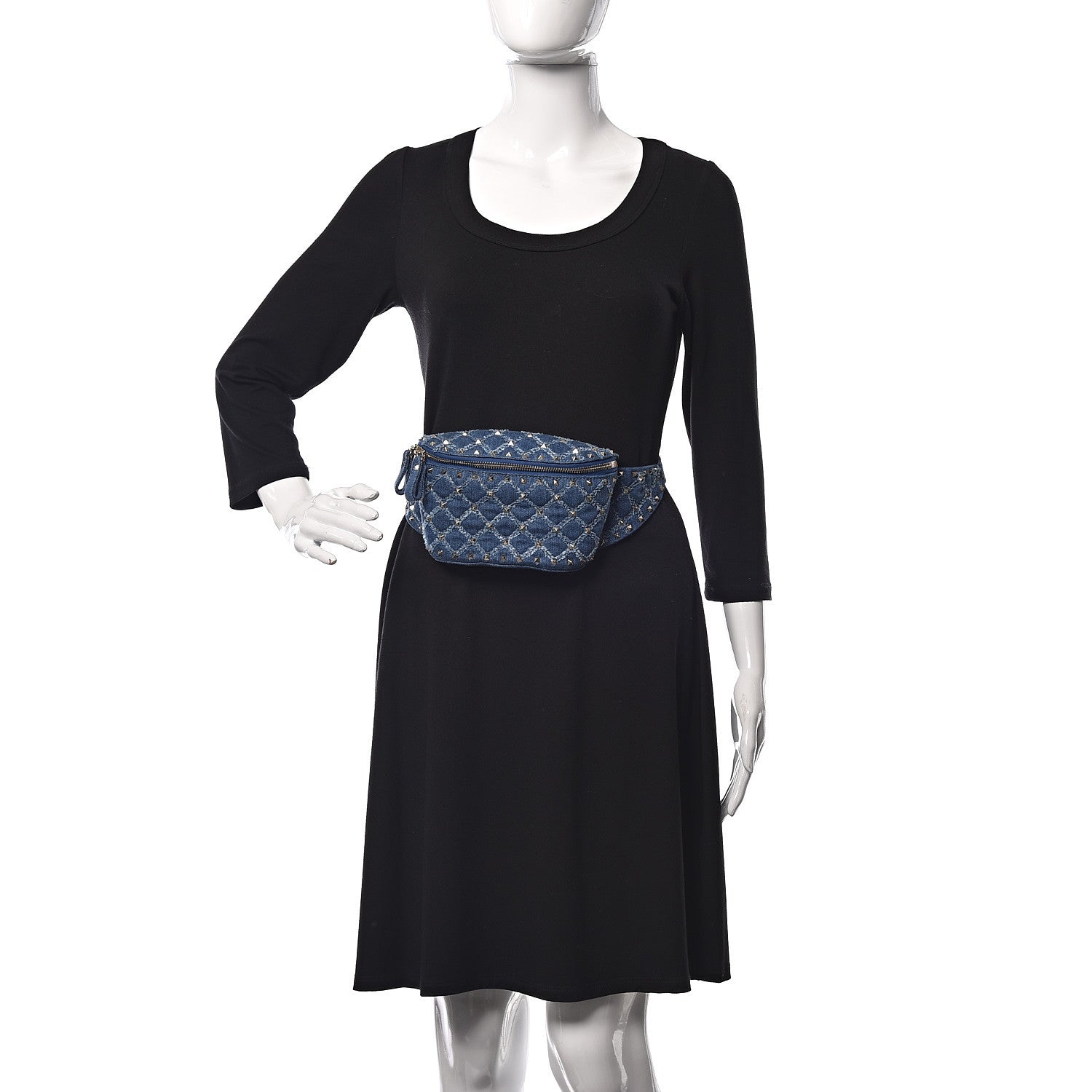 Valentino Garavani Denim Rockstud Spike Belt Bag 95 Denim 2 of 10