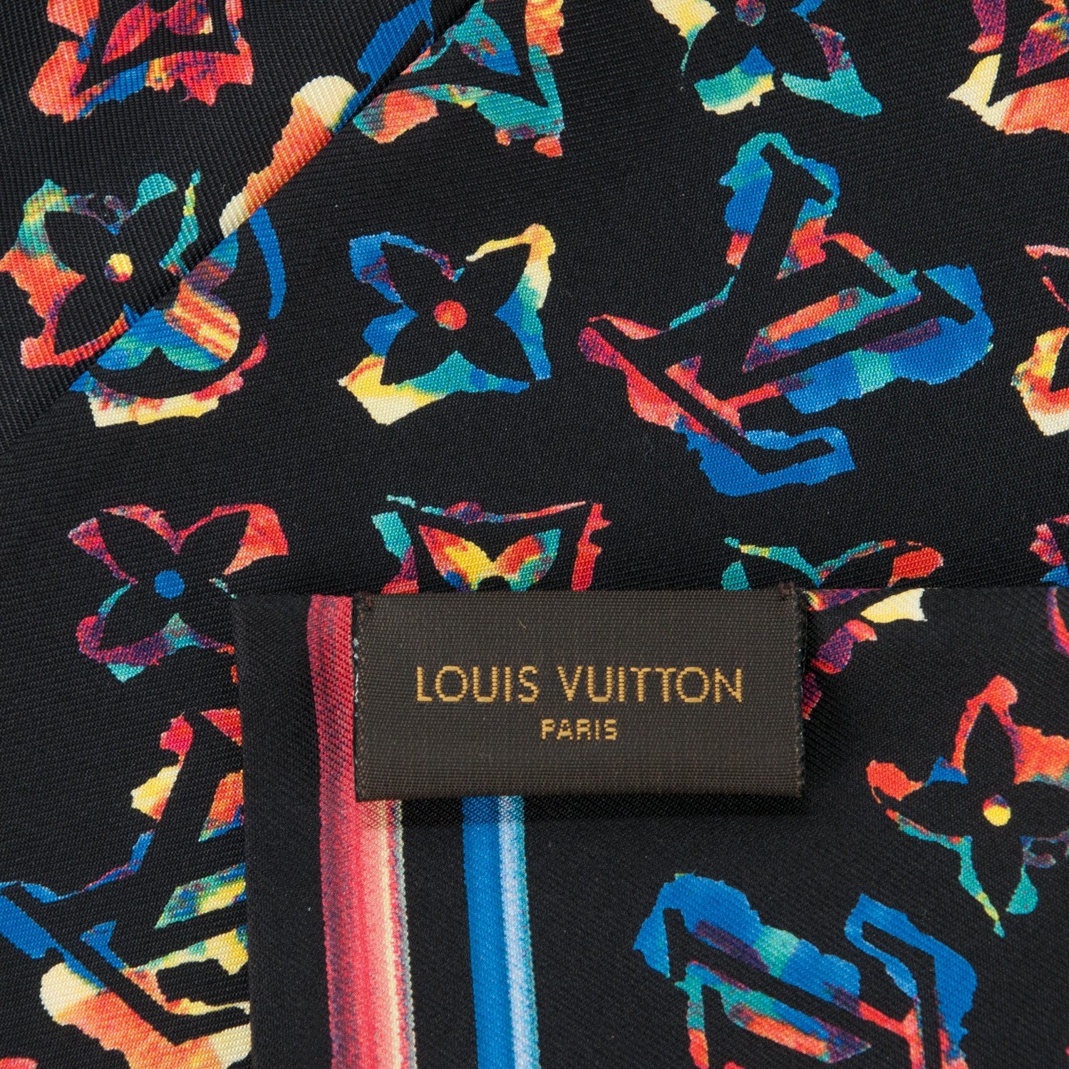 Louis Vuitton Silk Monogram Rainbow Bandeau Black 3 of 4
