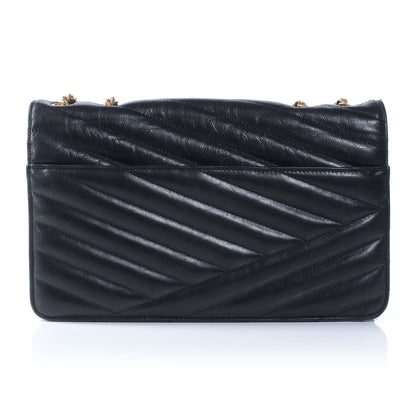 Chanel Calfskin Chevron Quilted Gabrielle Flap Black 4 of 10