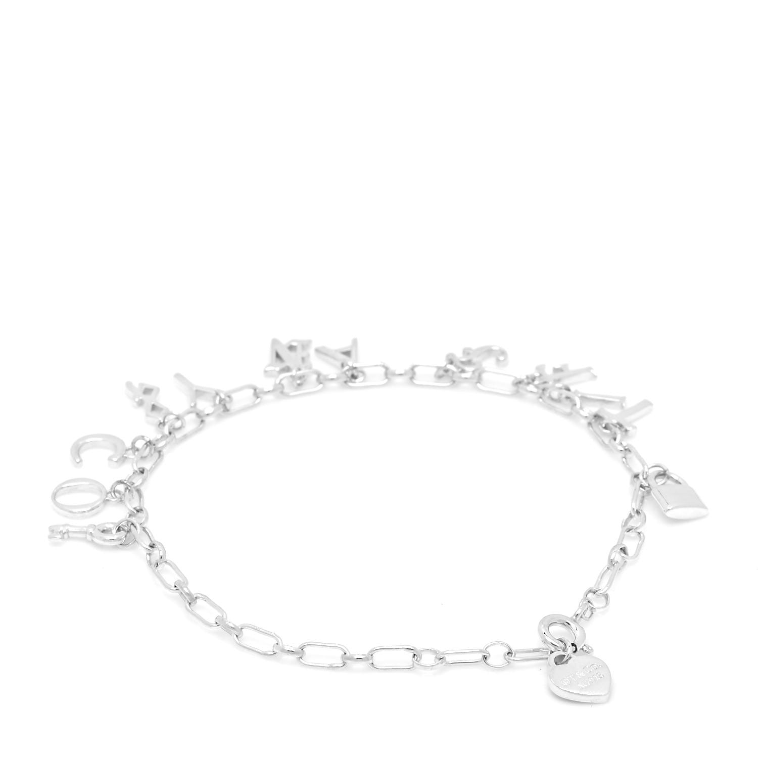 Tiffany Sterling Silver Enamel Love Notes Logo Charm Bracelet Blue 3 of 5