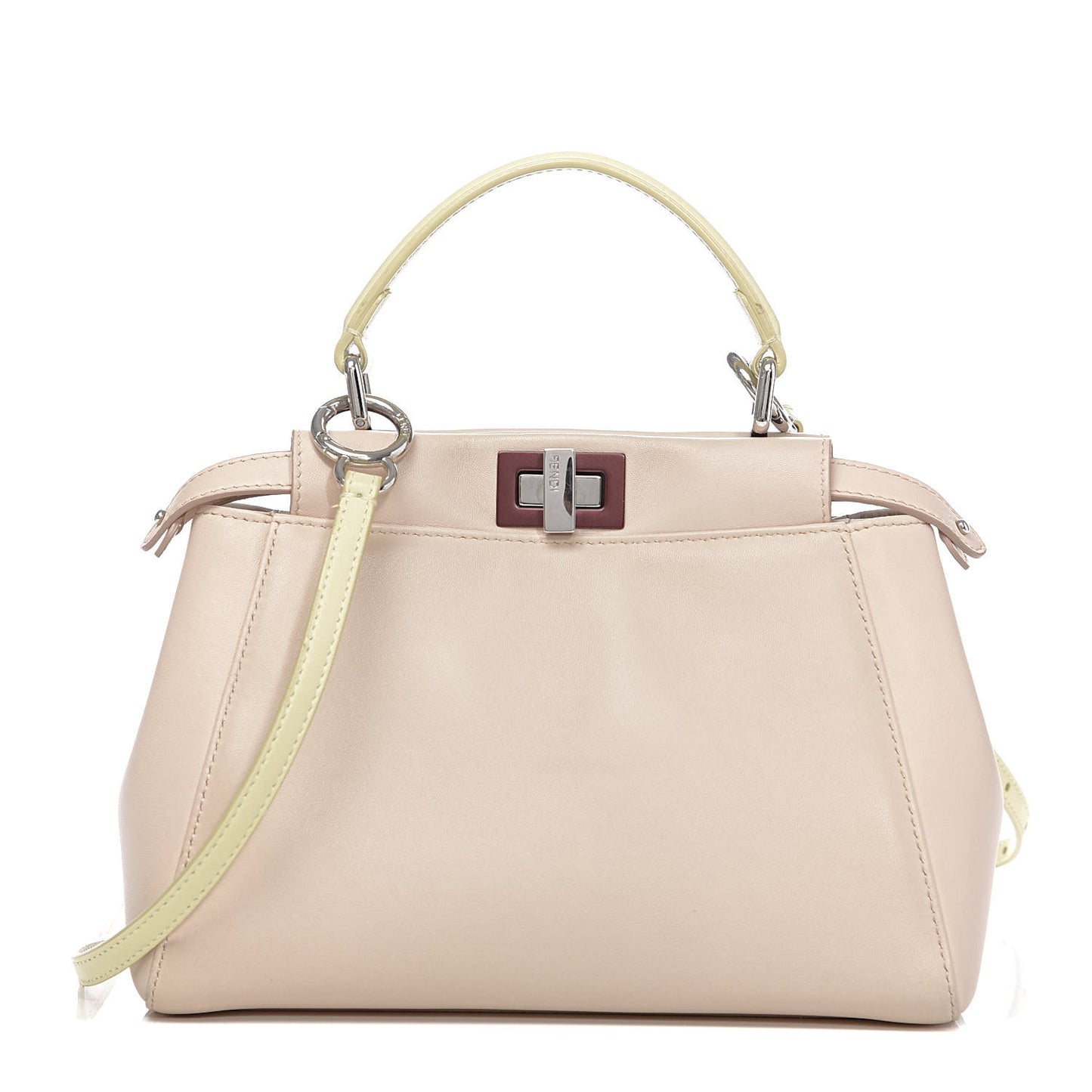 Nappa Colorblock Mini Peekaboo Iconic Satchel Plaster Banana Grigio Polvere
