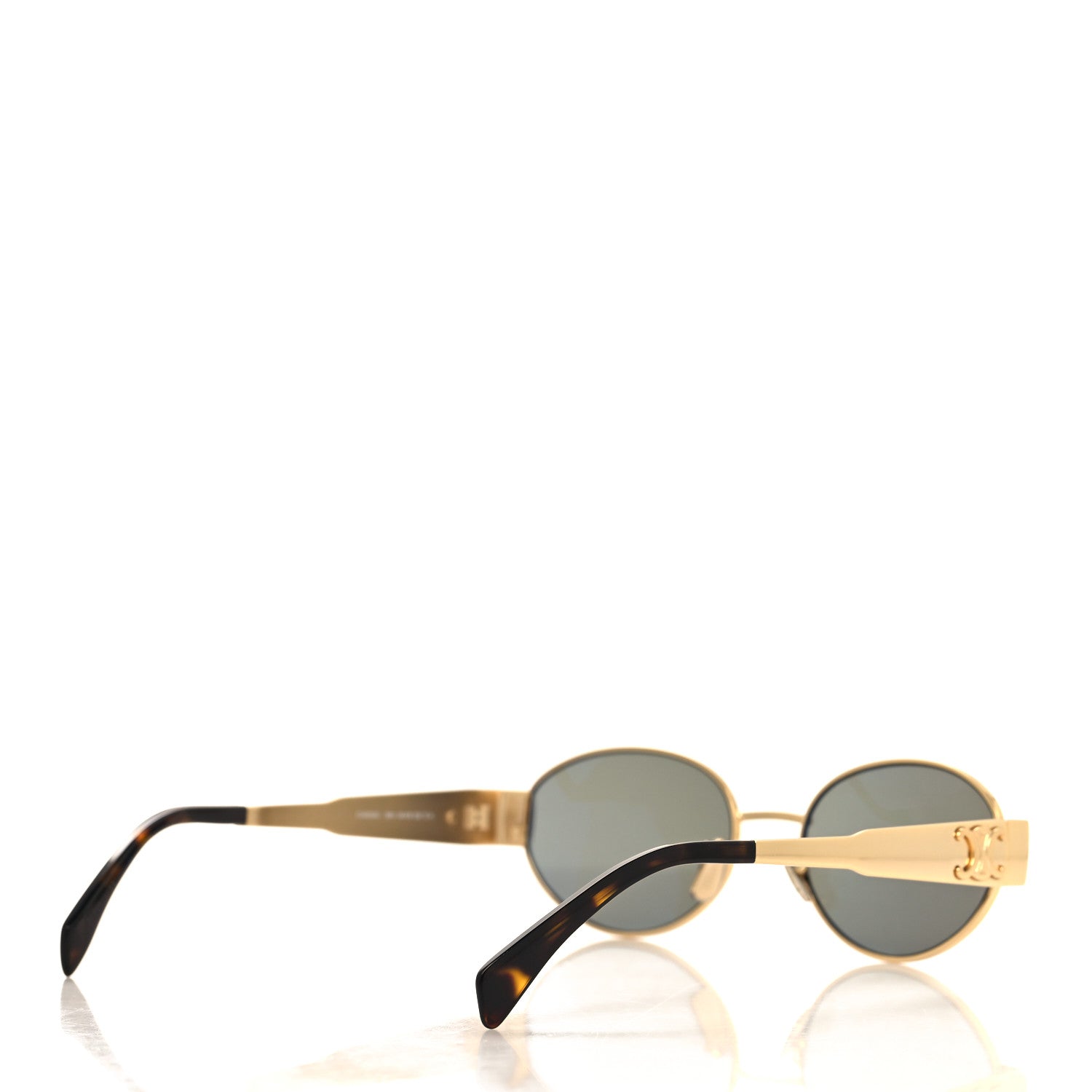 Celine Metal Triomphe 01 Sunglasses CL40235U Gold Green 4 of 7