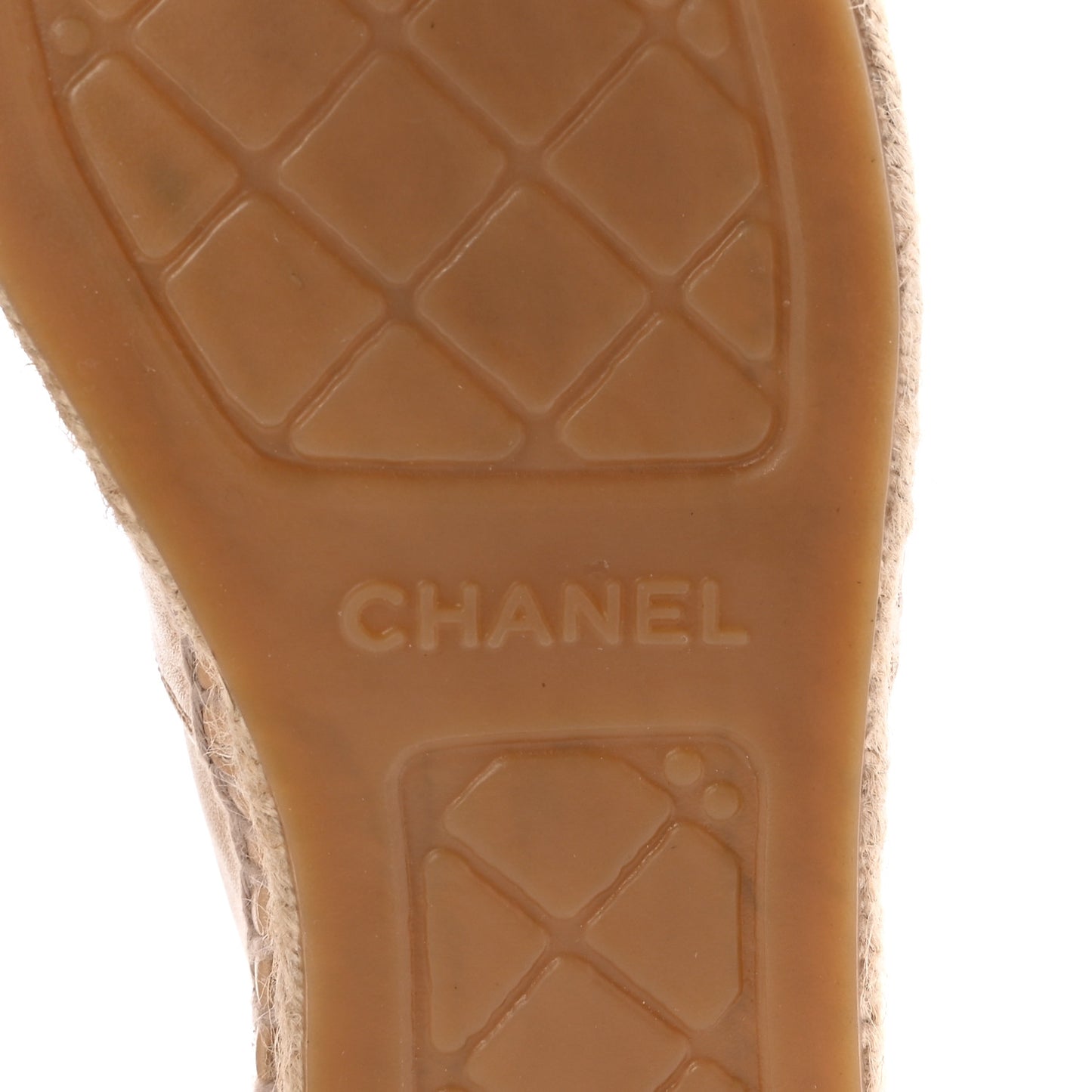 Lambskin CC Espadrilles 37 Beige Black