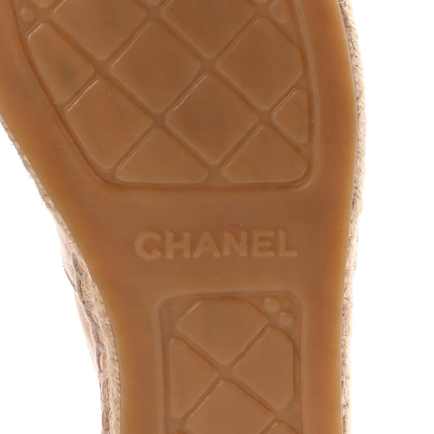 Chanel Lambskin CC Espadrilles 37 Beige Black 7 of 10