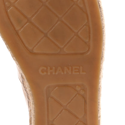 Chanel Lambskin CC Espadrilles 37 Beige Black 7 of 10
