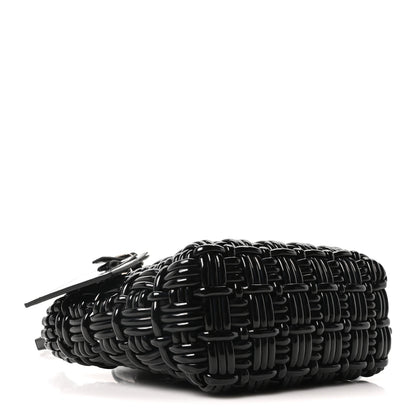 Balenciaga Faux Calfskin Braided Varnished XXS Bistro Basket Black 4 of 9