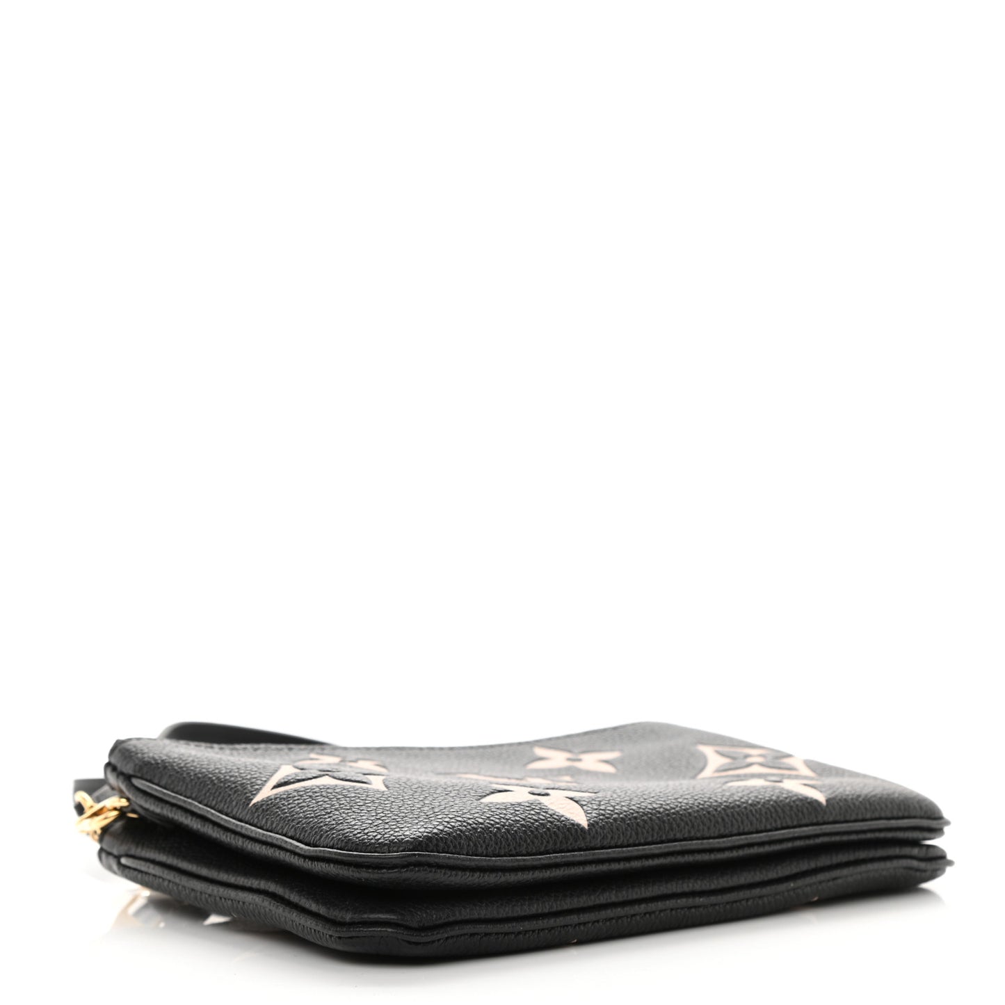 Empreinte Monogram Giant Double Zip Pochette Black Cream