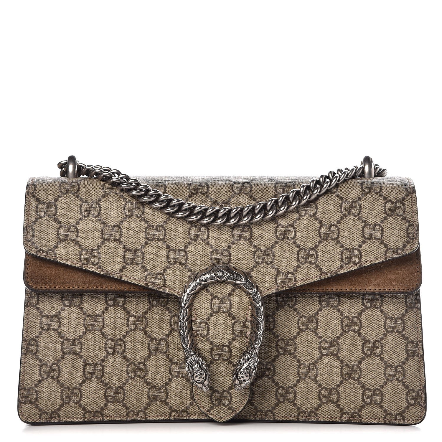 Gucci GG Supreme Monogram Small Dionysus Shoulder Bag Taupe 1 of 11
