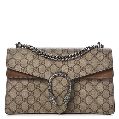 Gucci GG Supreme Monogram Small Dionysus Shoulder Bag Taupe 1 of 11